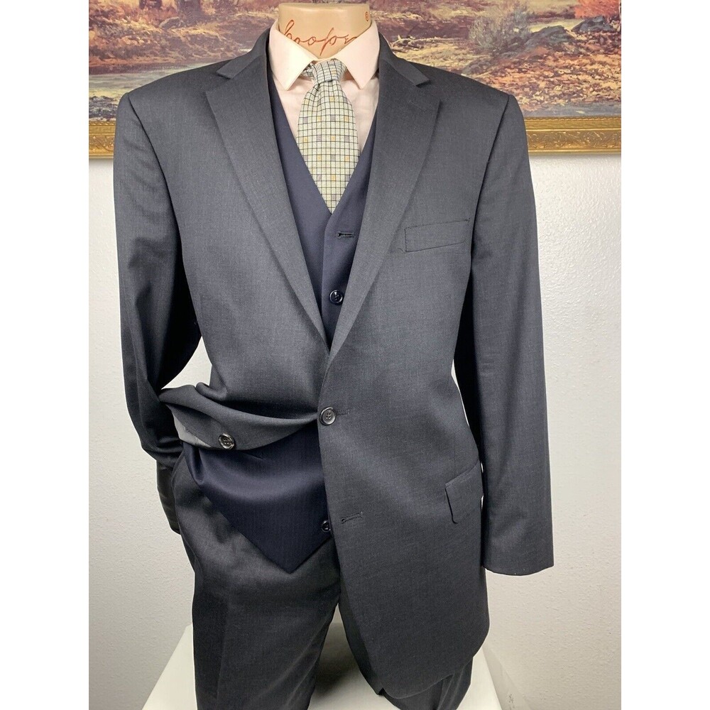 Brooks Brothers Mens Custom Tailored Gray Blazer 39R 100% Wool